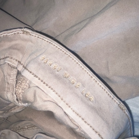 American eagle cream baggy wide leg jeans - Picture 5 of 6